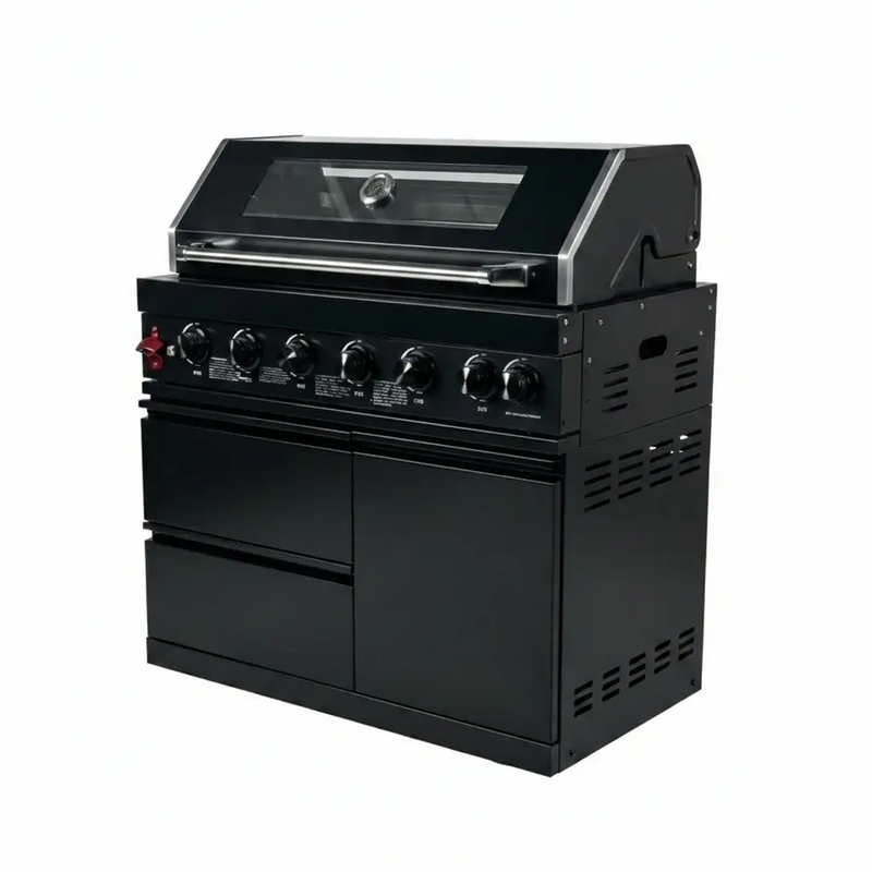 43" 6-Burner Natural NG Black Outdoor Kitchen Island Grill by Chery Industrial