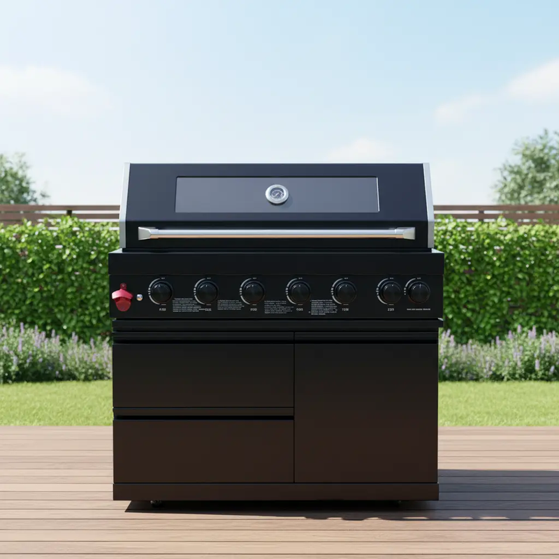 43" Black Six Burners Outdoor Kitchen Island Grill by Chery Industrial
