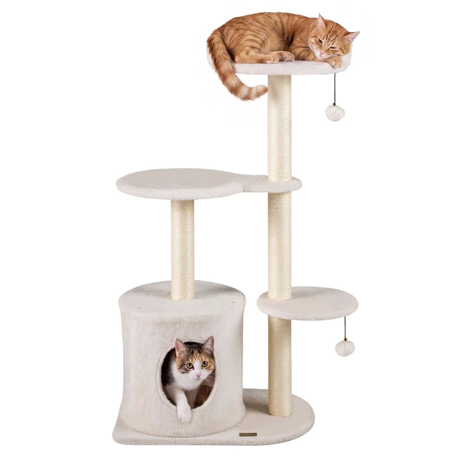 Cat Tree 43" with Condo, Perches & Scratching Posts by DirectDeals