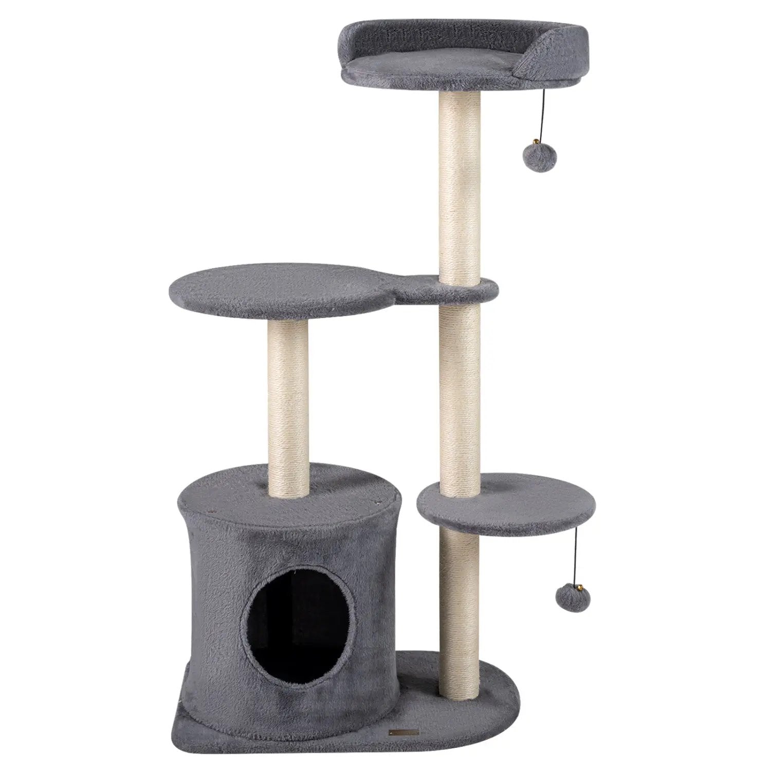 Cat Tree 43" with Condo, Perches & Scratching Posts by DirectDeals