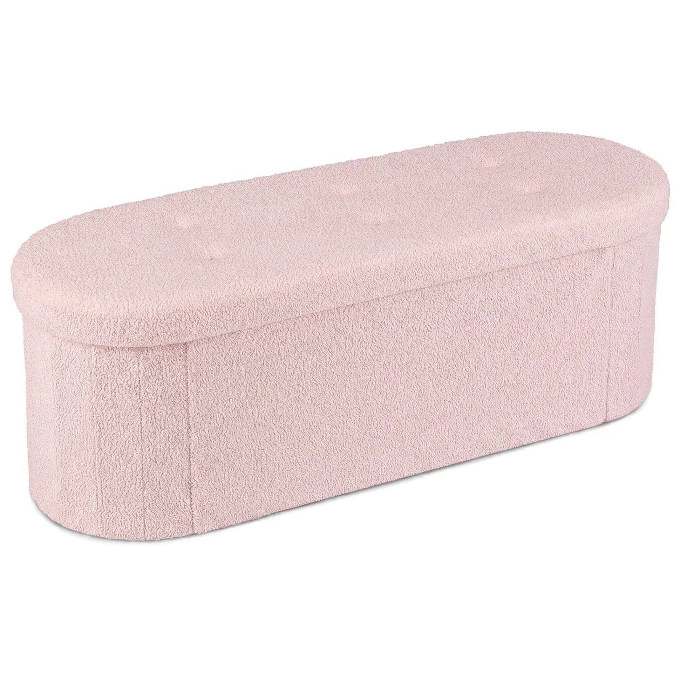 43" Folding Storage Ottoman Bench with Dividers - Teddy Fleece by DirectDeals