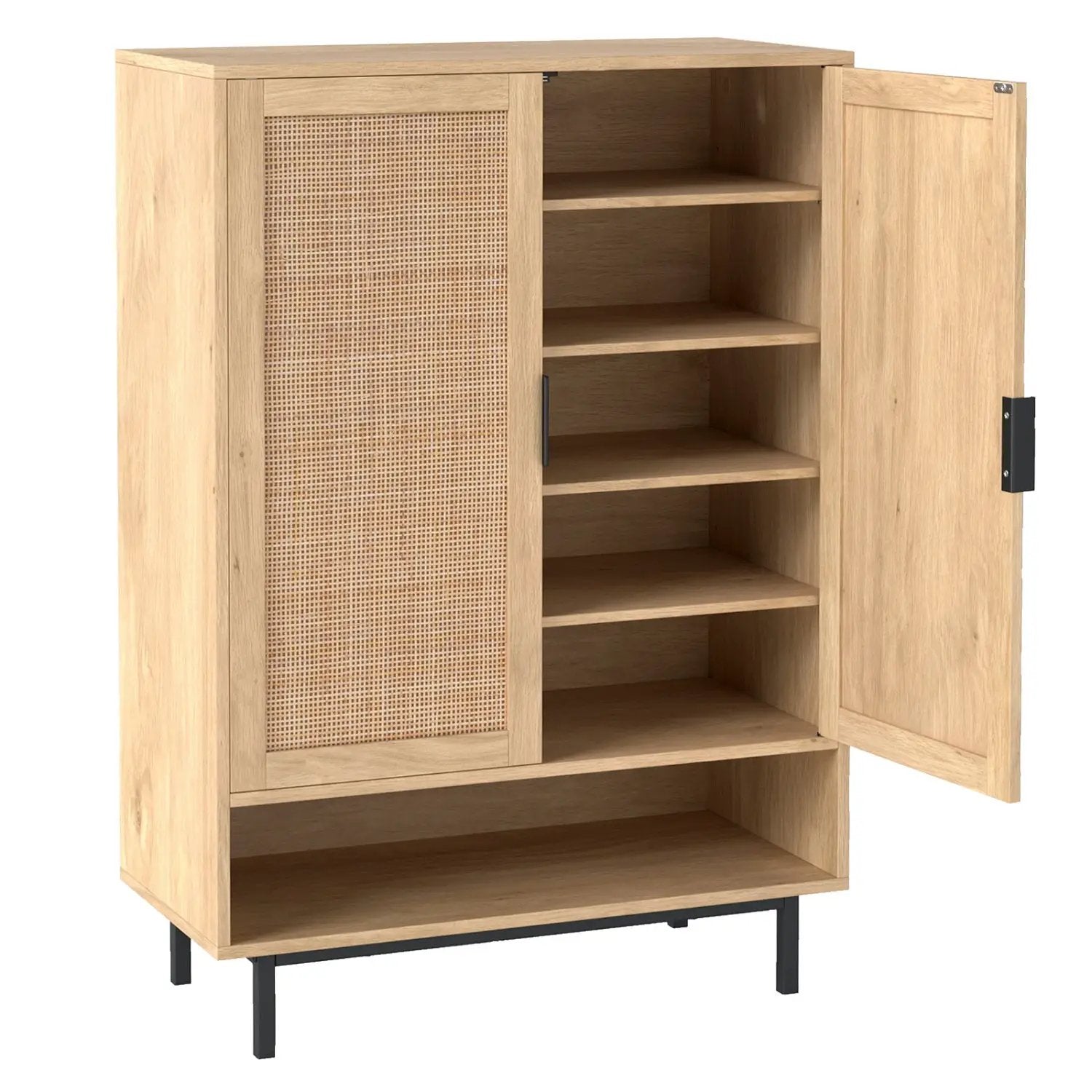 6-Tier Tall Shoe Cabinet with Double Doors - 43 Inch by DirectDeals