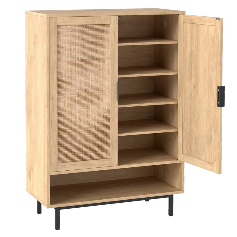 6-Tier Tall Shoe Cabinet with Double Doors - 43 Inch by DirectDeals