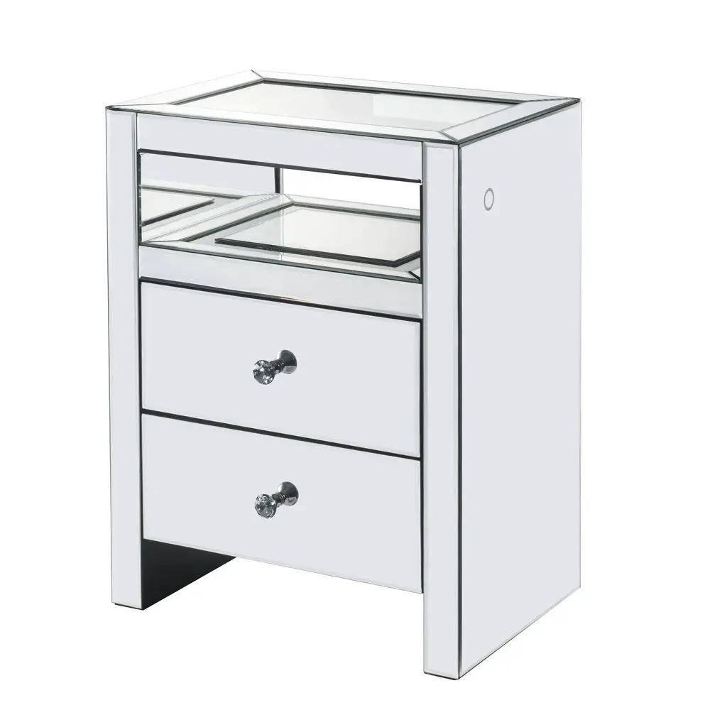 Dominic - Accent Table With LED - Mirrored by Unique Piece Furniture