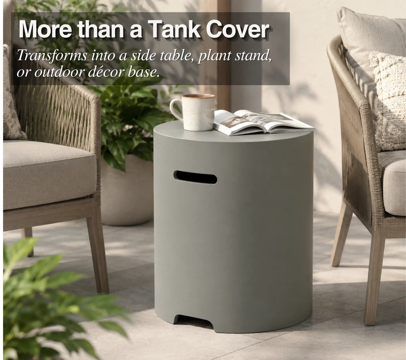 Lightweight Concrete Propane Tank Cover Table by HouseOfZazla