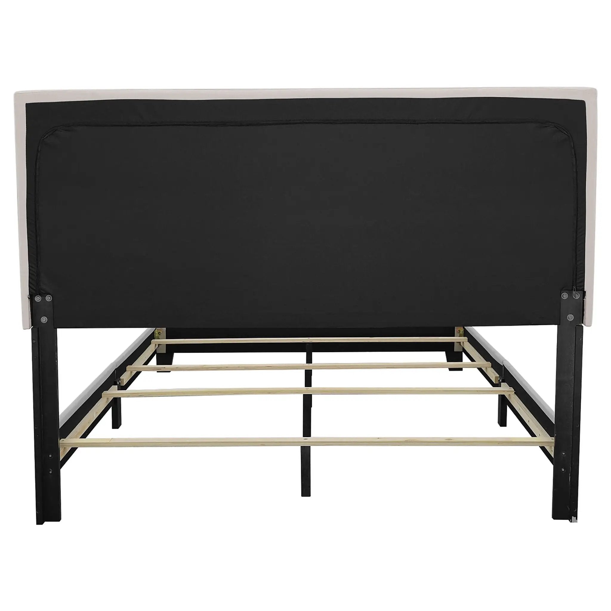 Boyd Upholstered Queen Panel Bed Ivory by Unique Piece Furniture