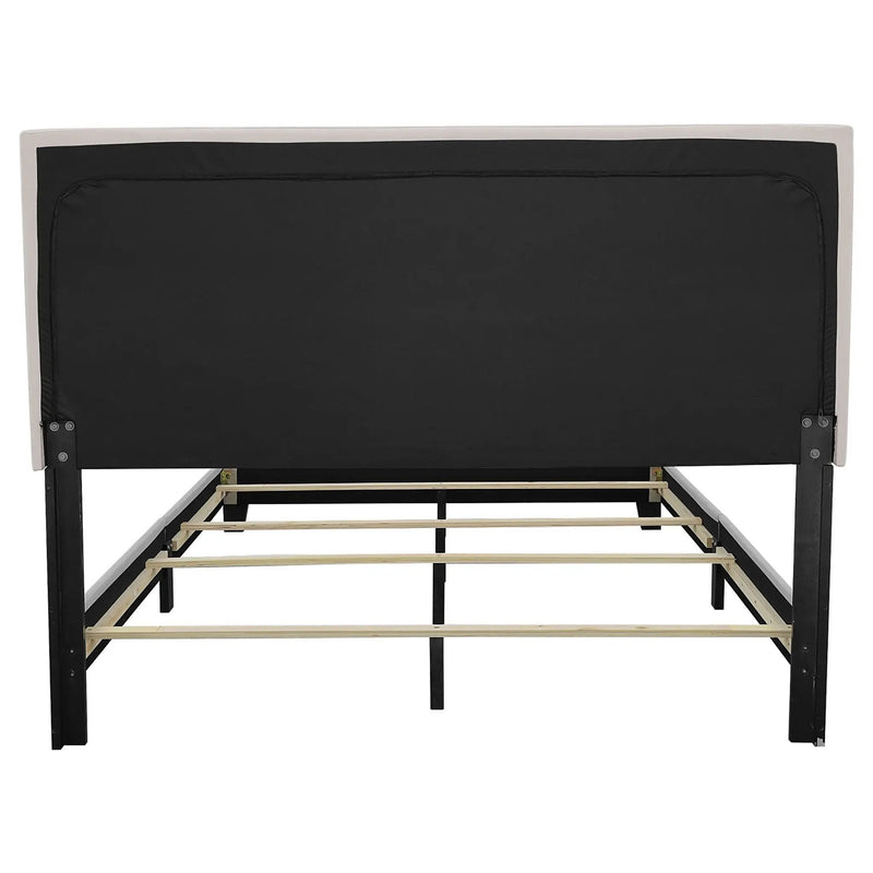 Boyd Upholstered Queen Panel Bed Ivory by Unique Piece Furniture