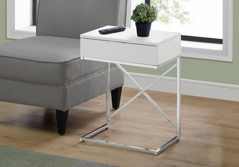Accent Side Table, Storage Drawer, Spacious Tabletop, Contemporary & Modern by Unique Piece Furniture
