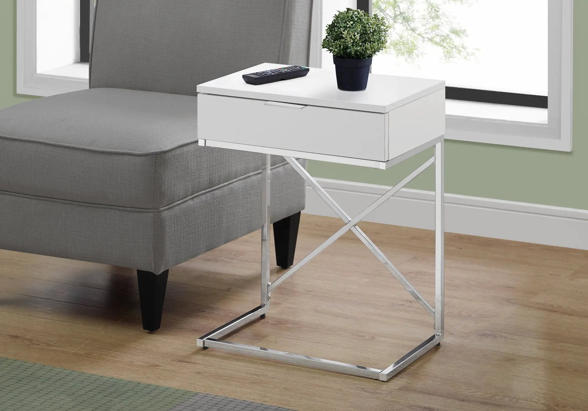 Accent Side Table, Storage Drawer, Spacious Tabletop, Contemporary & Modern by Unique Piece Furniture