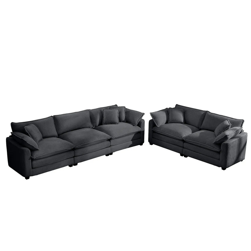 Elegant Oversized Sectional Sofa Set With Deep Seats And Flexible Layout by Unique Piece Furniture