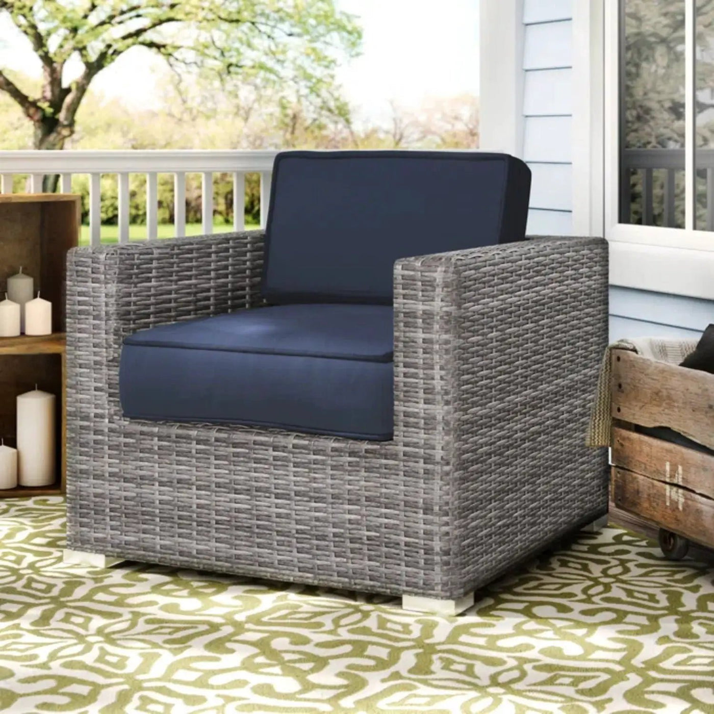 Patio Chair With Cushions Stylish Design by HouseOfZazla