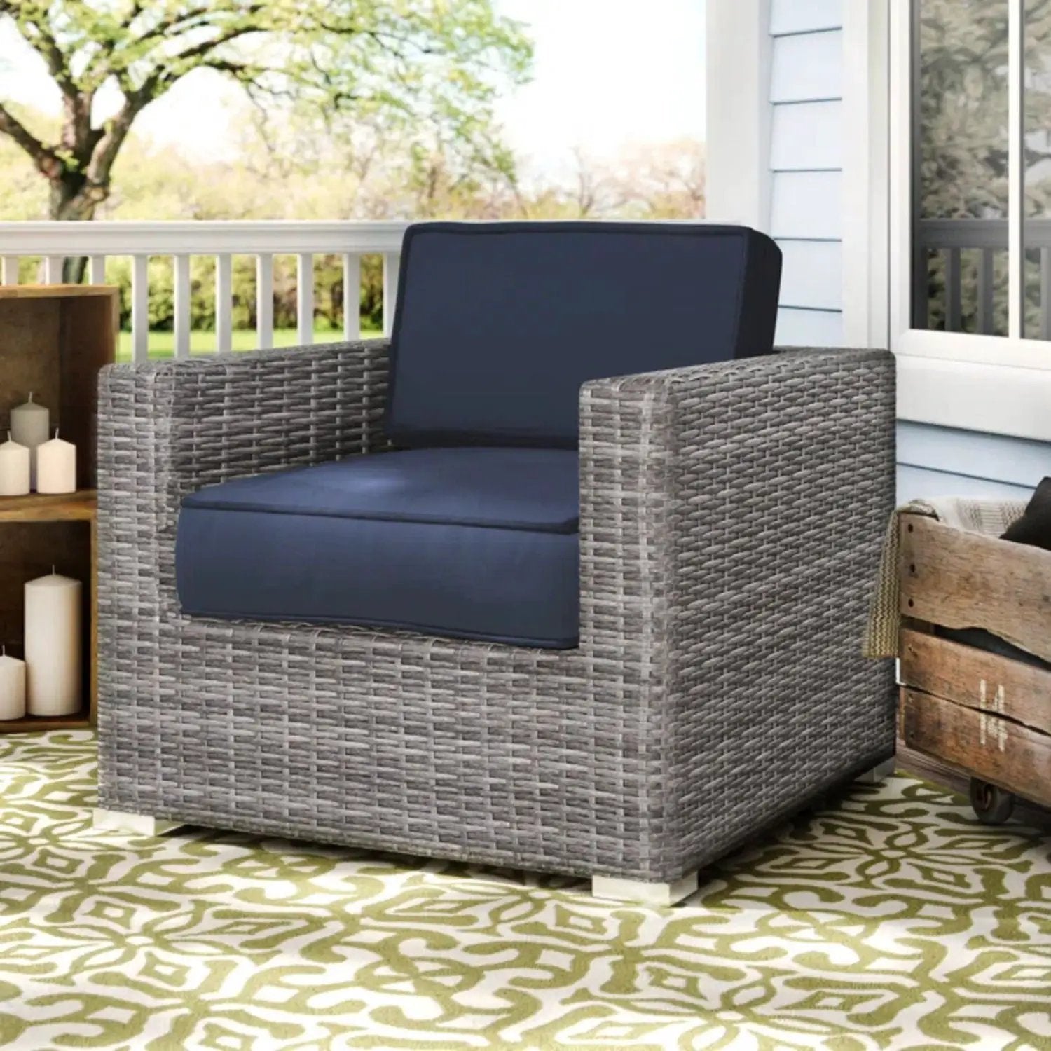 Patio Chair With Cushions Stylish Design by HouseOfZazla