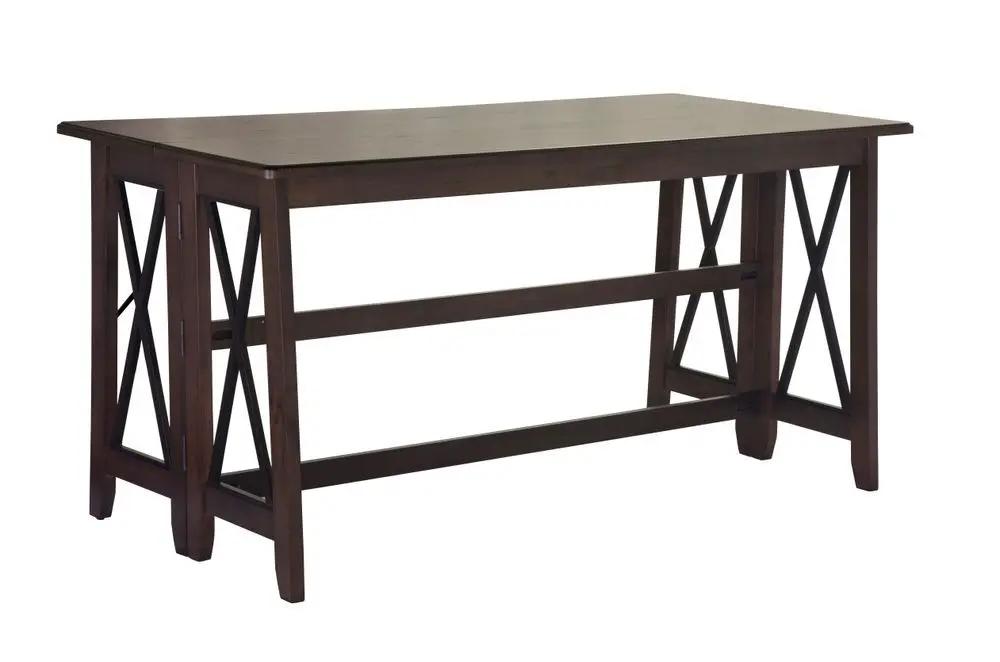 Drop Leaf Table With 4 Stools - Dark Brown by Unique Piece Furniture