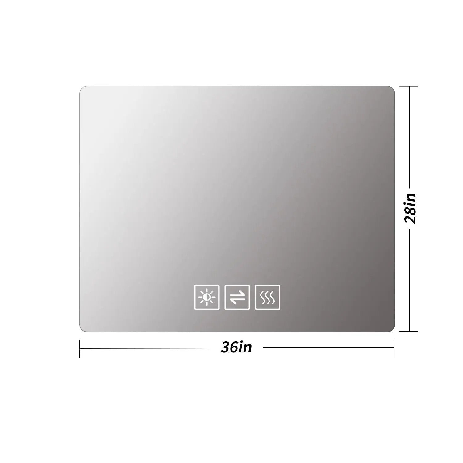 28" Bathroom Mirror With LED Lights Front And Backlit, Anti-Fog Lighted Vanity Mirrors For Wall Mounted And 5 Level Dimmable, Horizontal / Vertical - Clear by HouseOfZazla