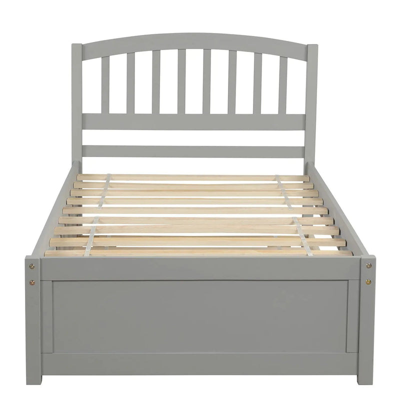Platform Bed Wood Bed Frame With Trundle by HouseOfZazla