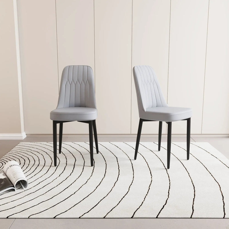 Modern Dining Chair With Cushions And Metal Legs by Unique Piece Furniture