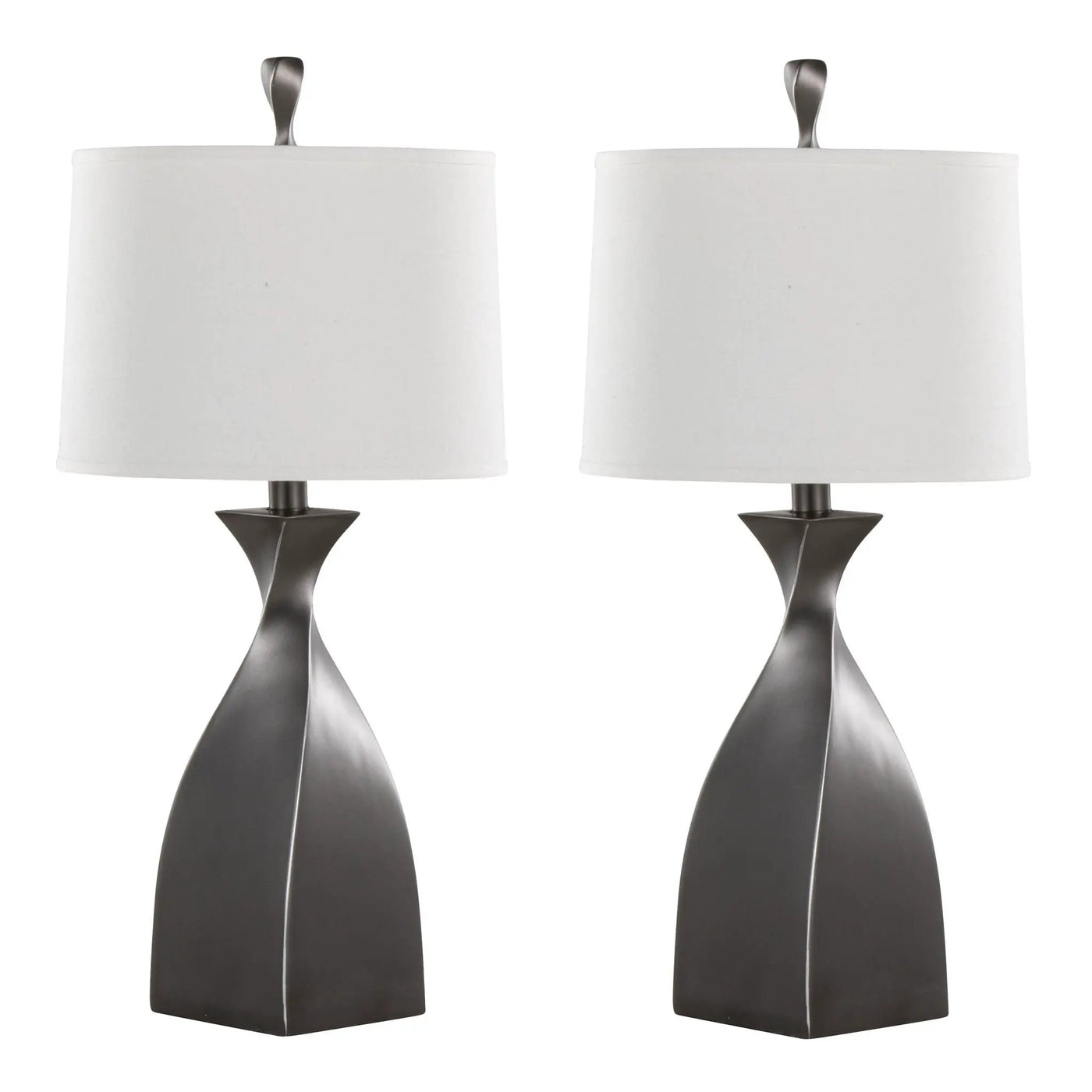 Curvo - Contemporary Polyresin Table Lamp (Set of 2) by HouseOfZazla