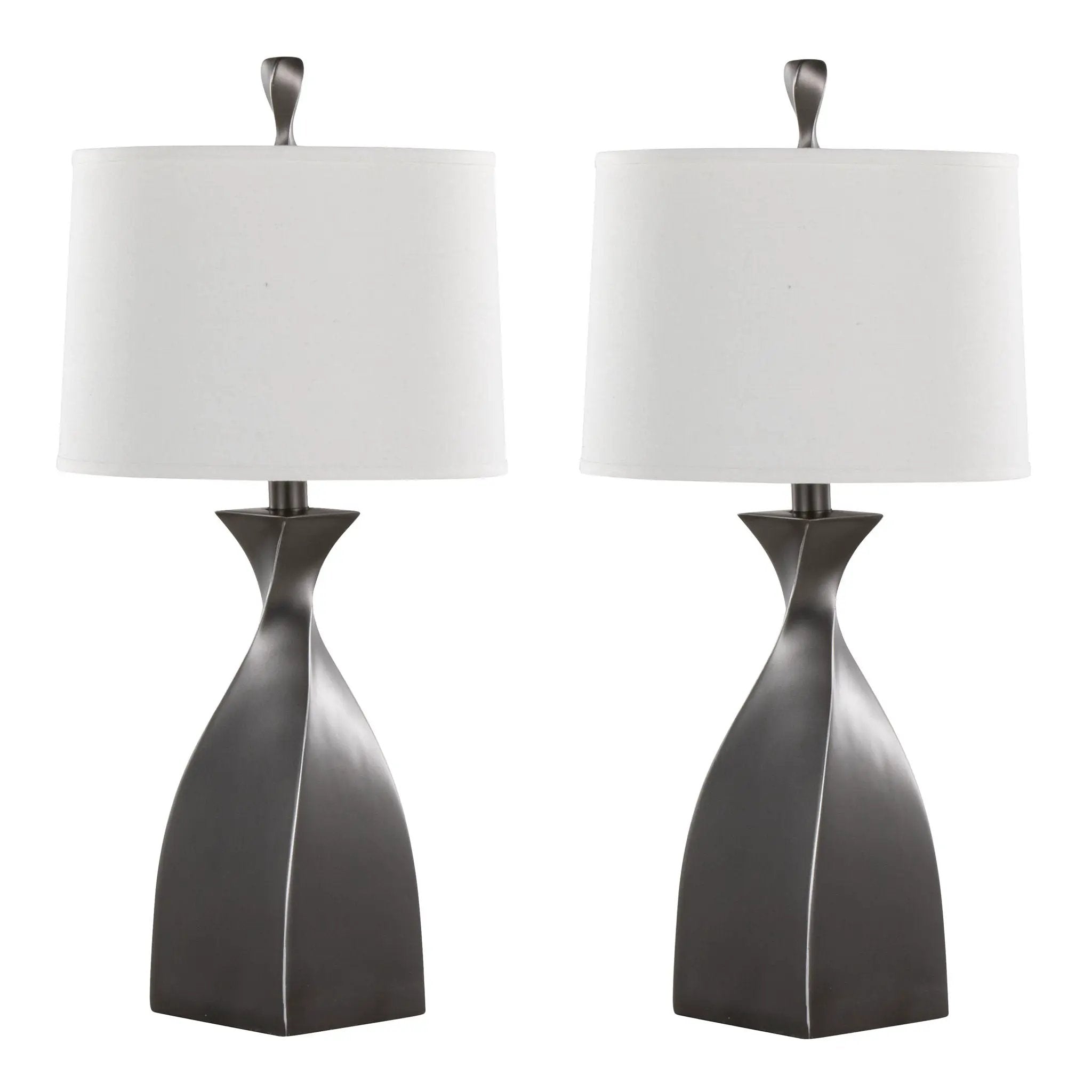 Curvo - Contemporary Polyresin Table Lamp (Set of 2) by HouseOfZazla