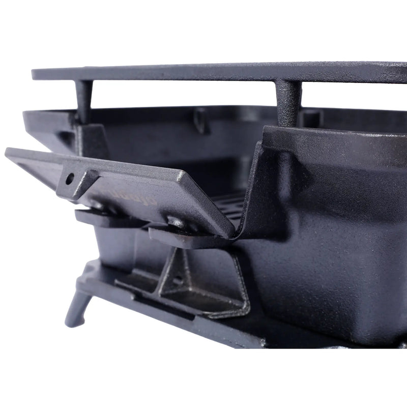 Oval Cast Iron Grill Outdoor Portable Charcoal Tabletop Skillet by HouseOfZazla