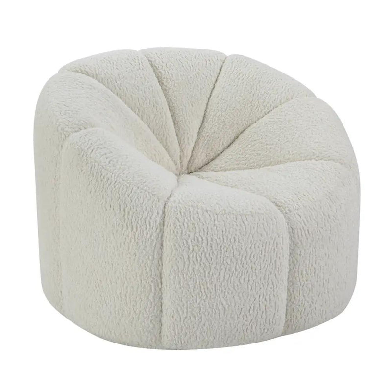 Osmash - Chair With Swivel - White Teddy Sherpa by Unique Piece Furniture