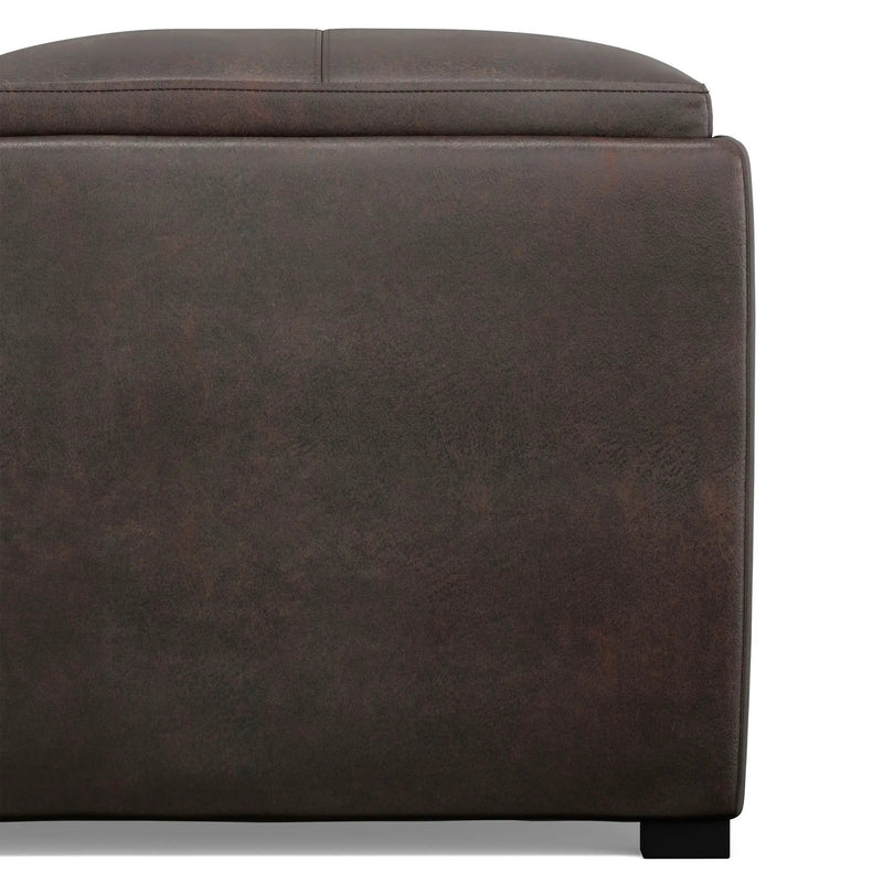 Avalon - Upholstered Square Coffee Table Storage Ottoman by HouseOfZazla