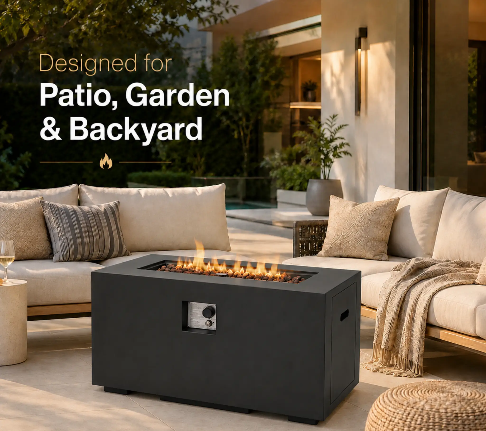 42-Inch Outdoor Fire Pit Table by HouseOfZazla