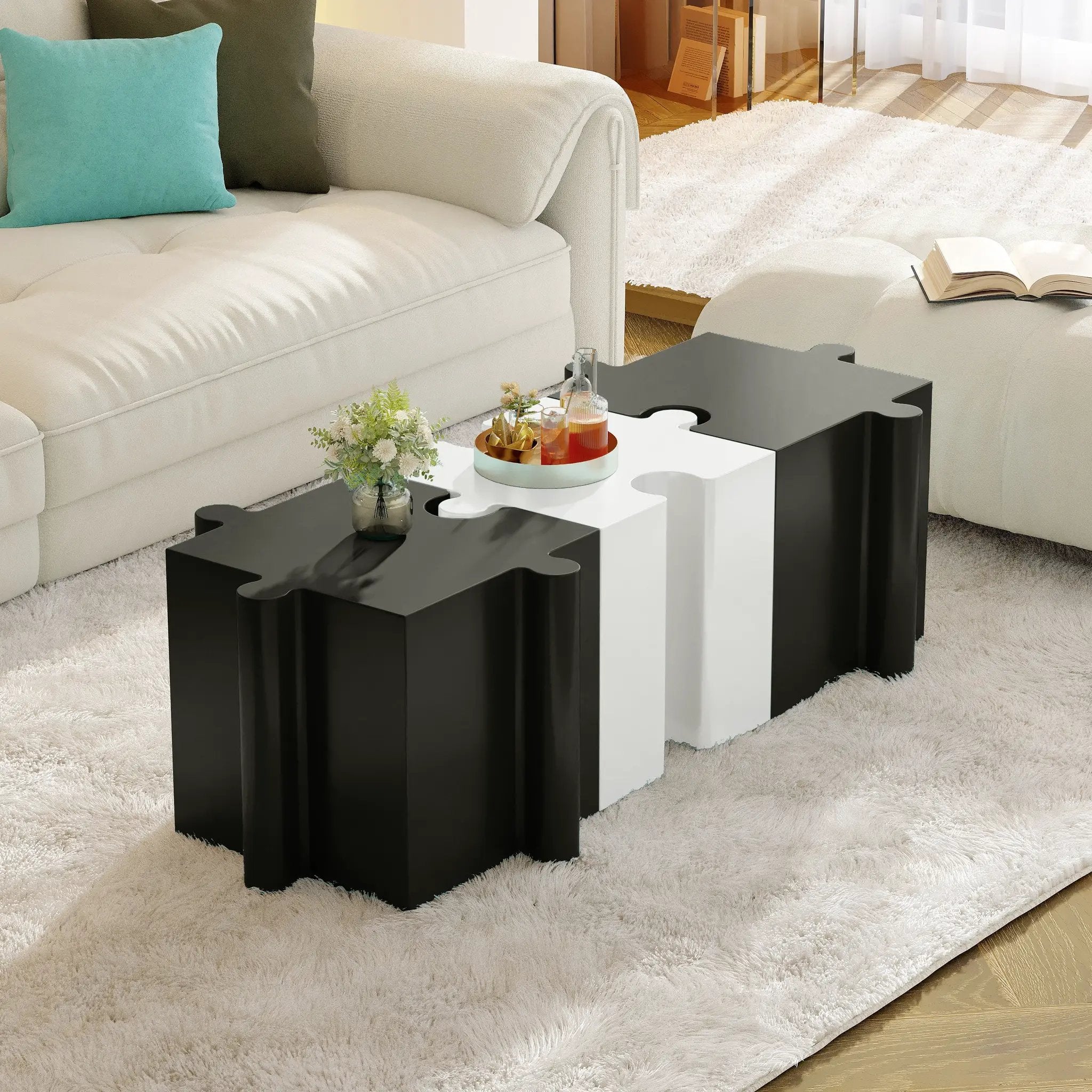Puzzle Art Side Table by HouseOfZazla