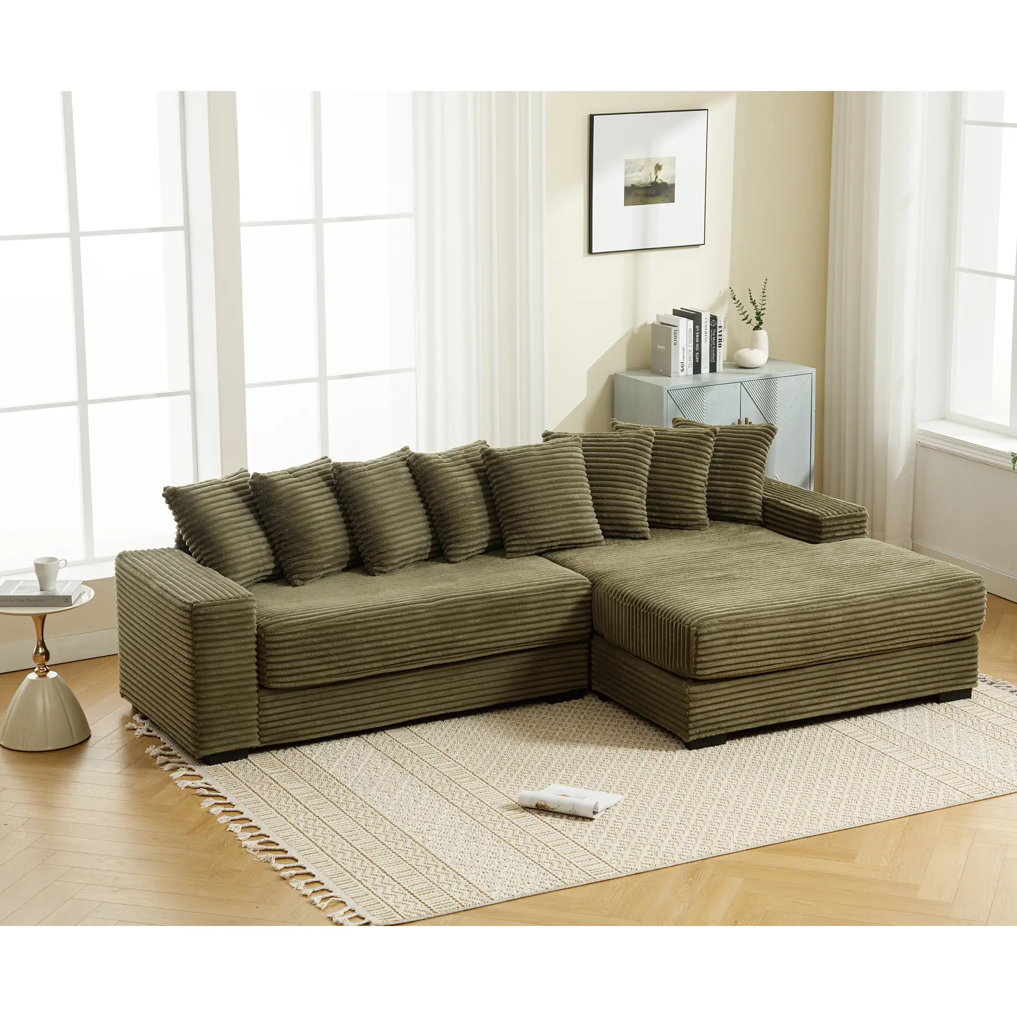 Oversized Two-Piece L-Shaped Sofa by HouseOfZazla