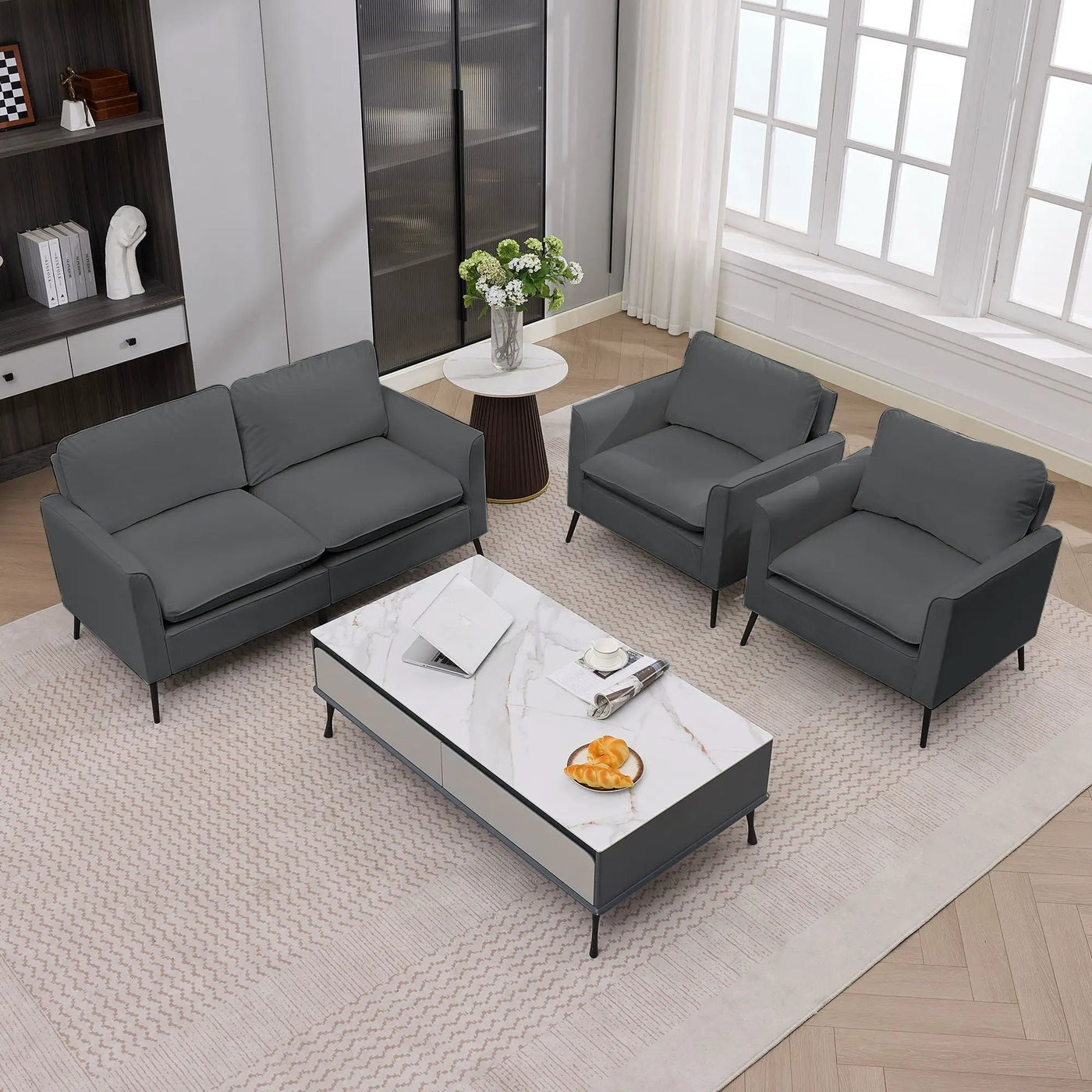 Upholstered Loveseat, For Living Room by HouseOfZazla