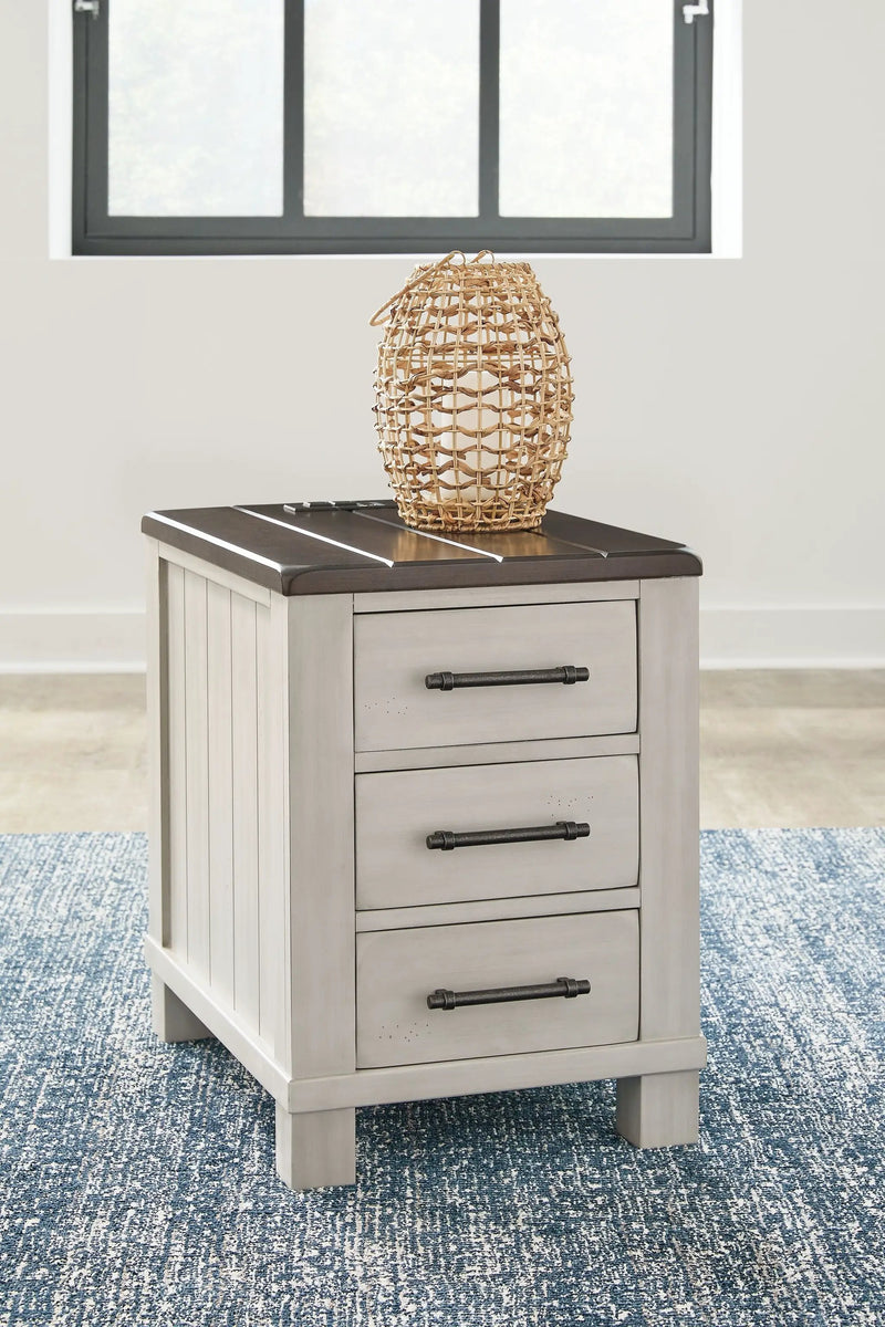 Darborn - Chair Side End Table - Gray / Brown by Unique Piece Furniture