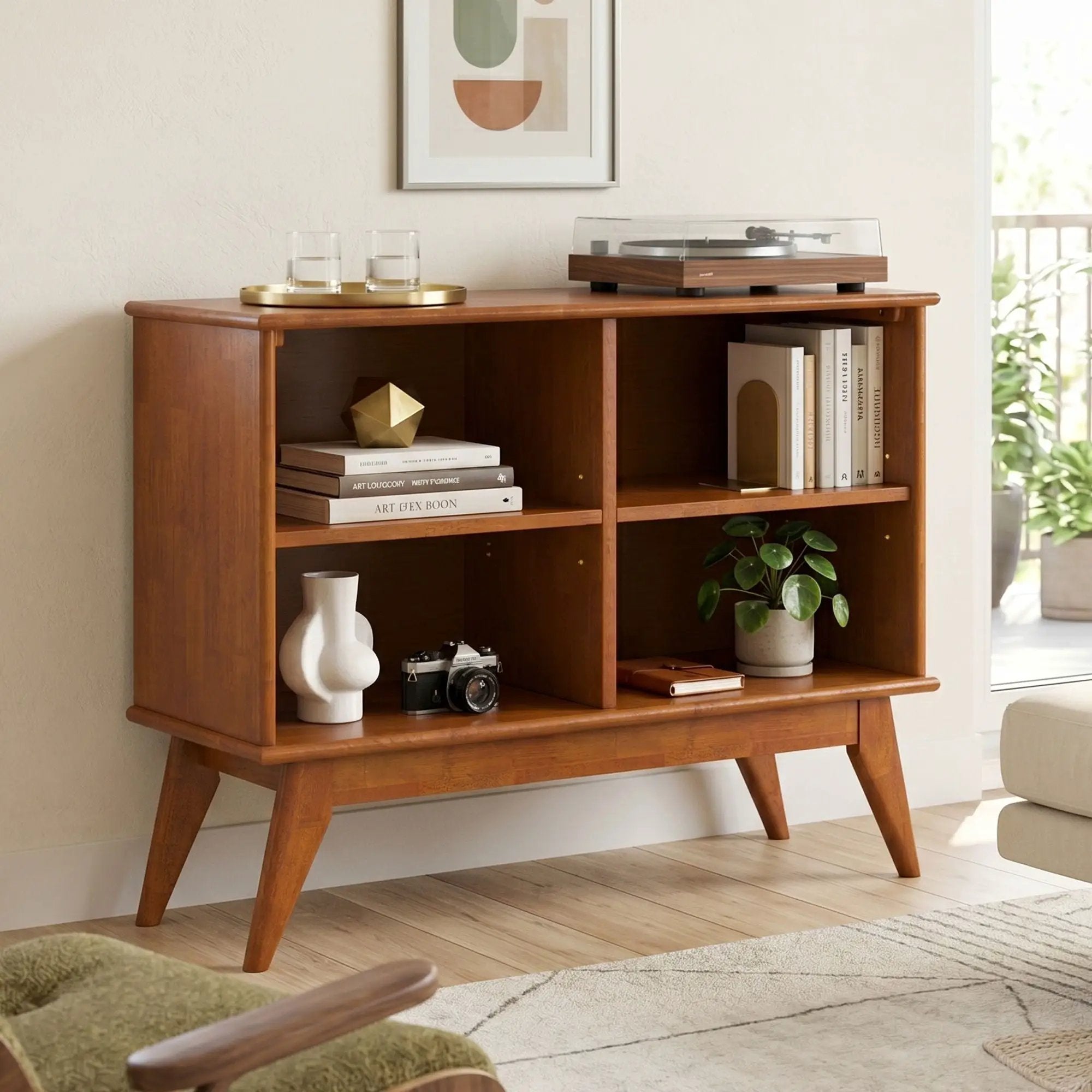 Draper - Handcrafted Low Bookcase by Unique Piece Furniture