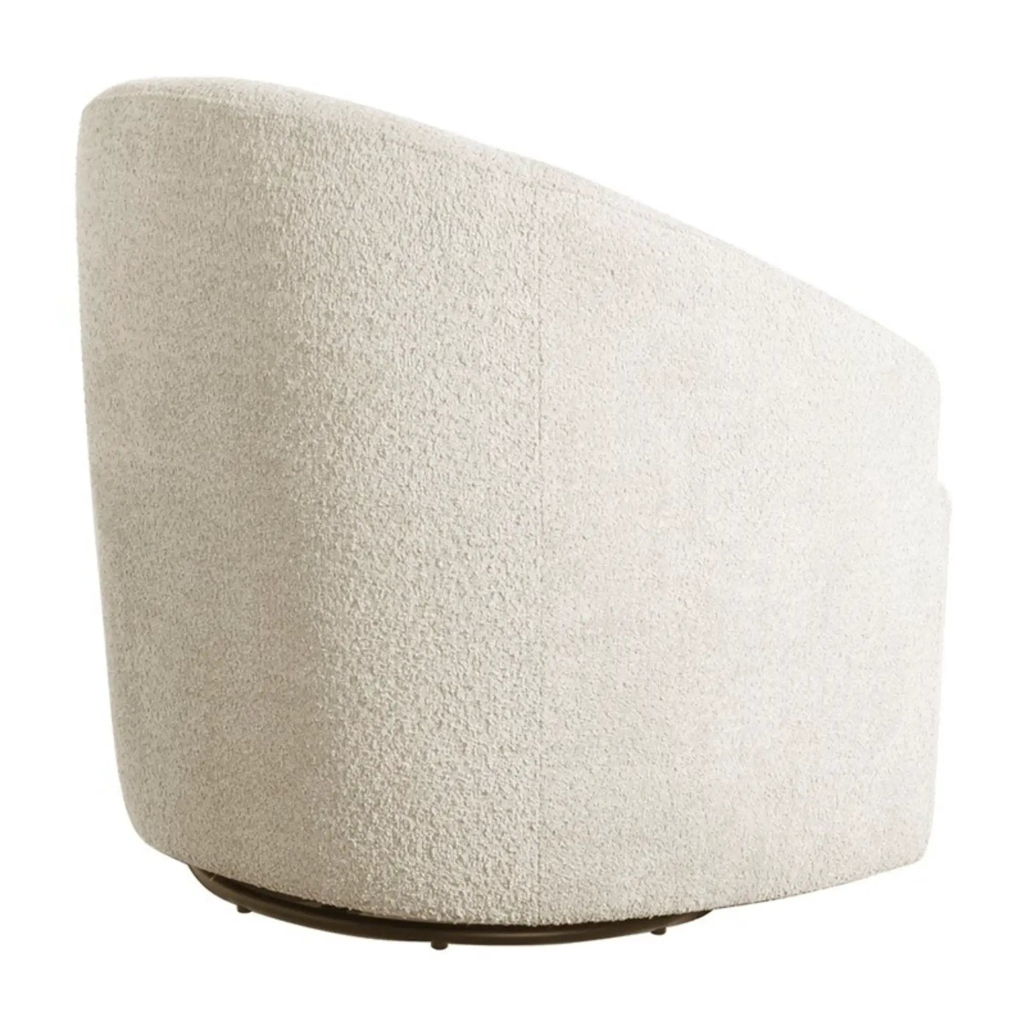Upholstered 360 Degree Swivel Chair - Cream by Unique Piece Furniture