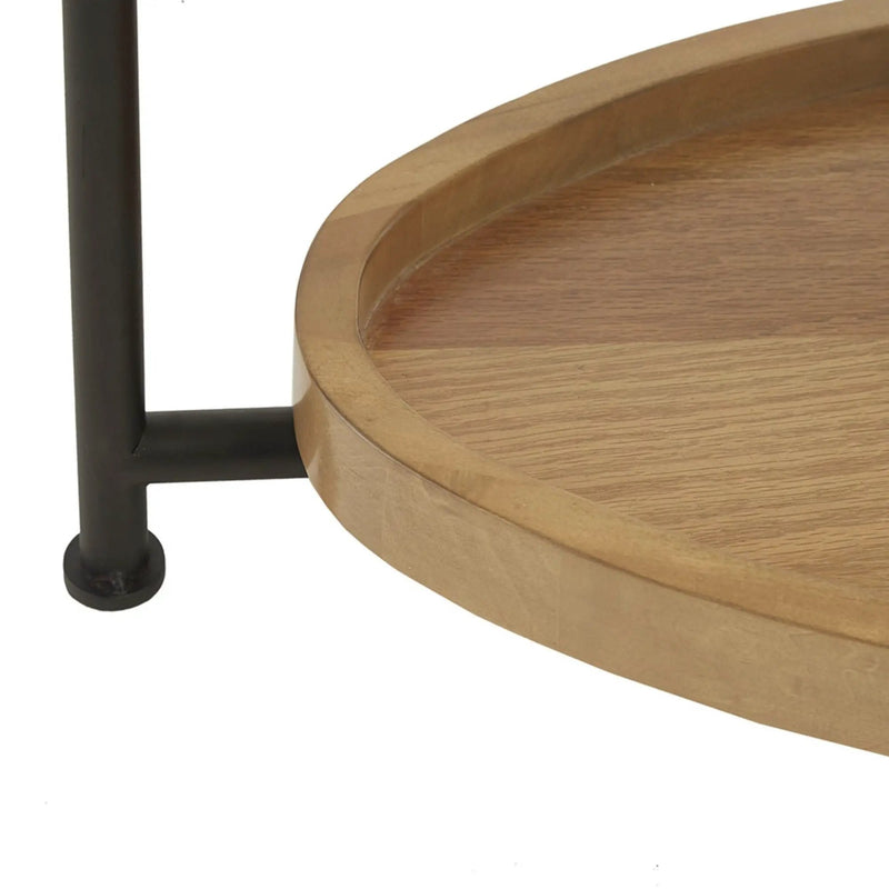 Oval Coffee Table - White / Natural by HouseOfZazla