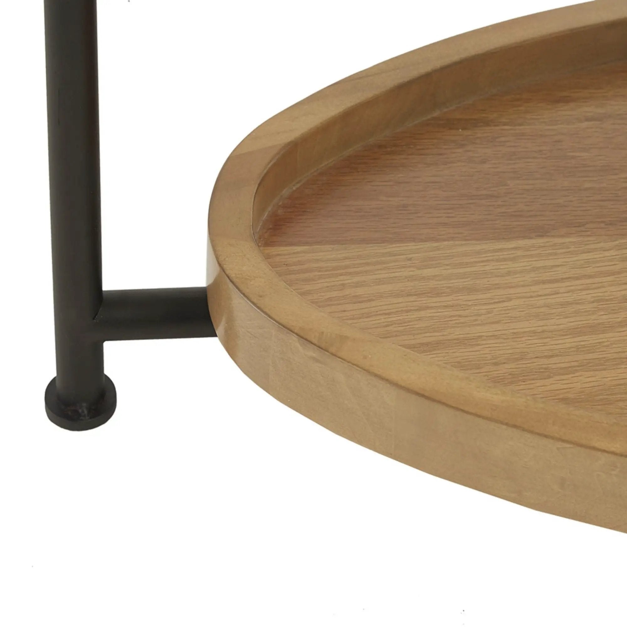 Oval Coffee Table - White / Natural by Unique Piece Furniture