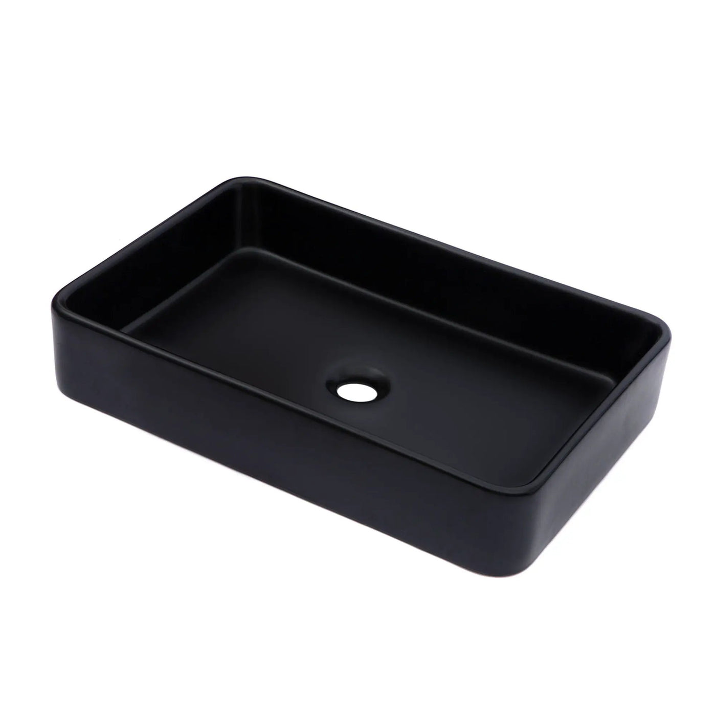 Modern European Design Ceramic Rectangular Vessel Bathroom Sink by HouseOfZazla