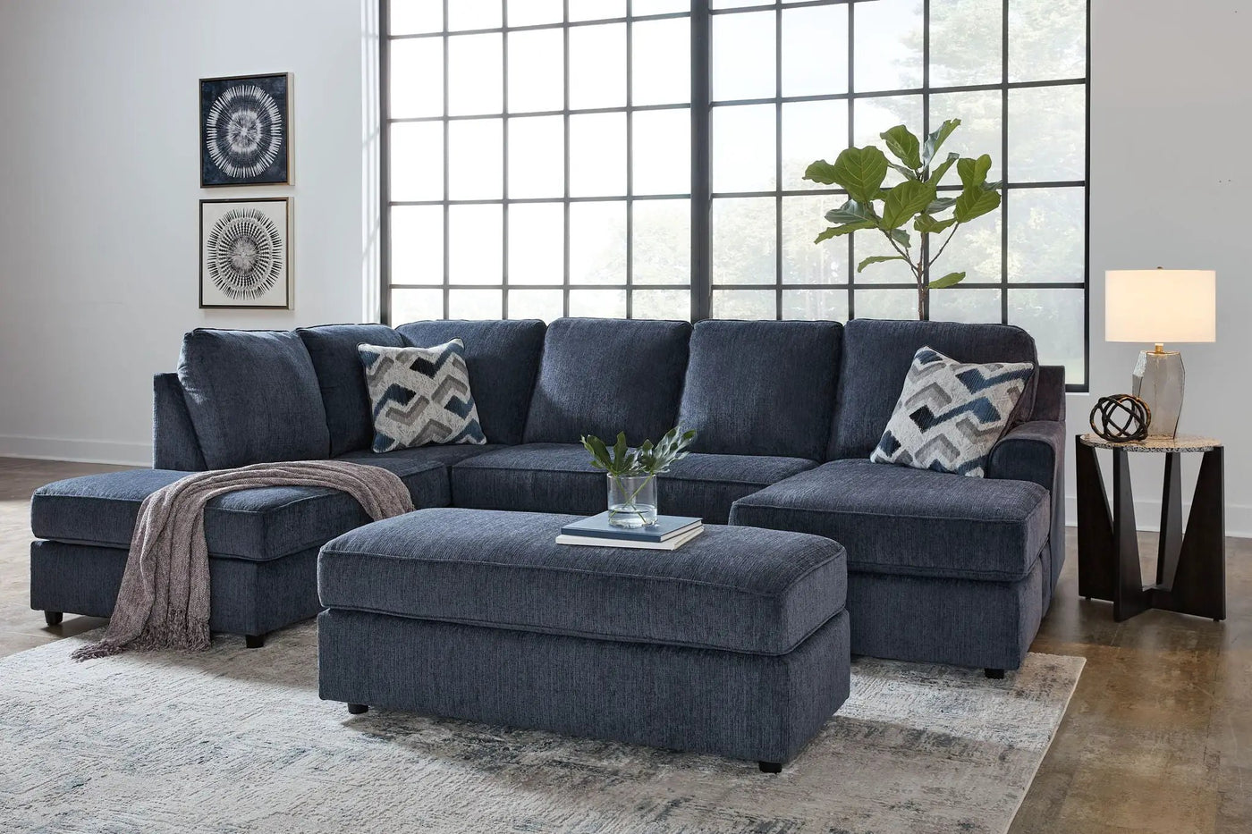 Albar Place - Sectional With Ottoman by Unique Piece Furniture