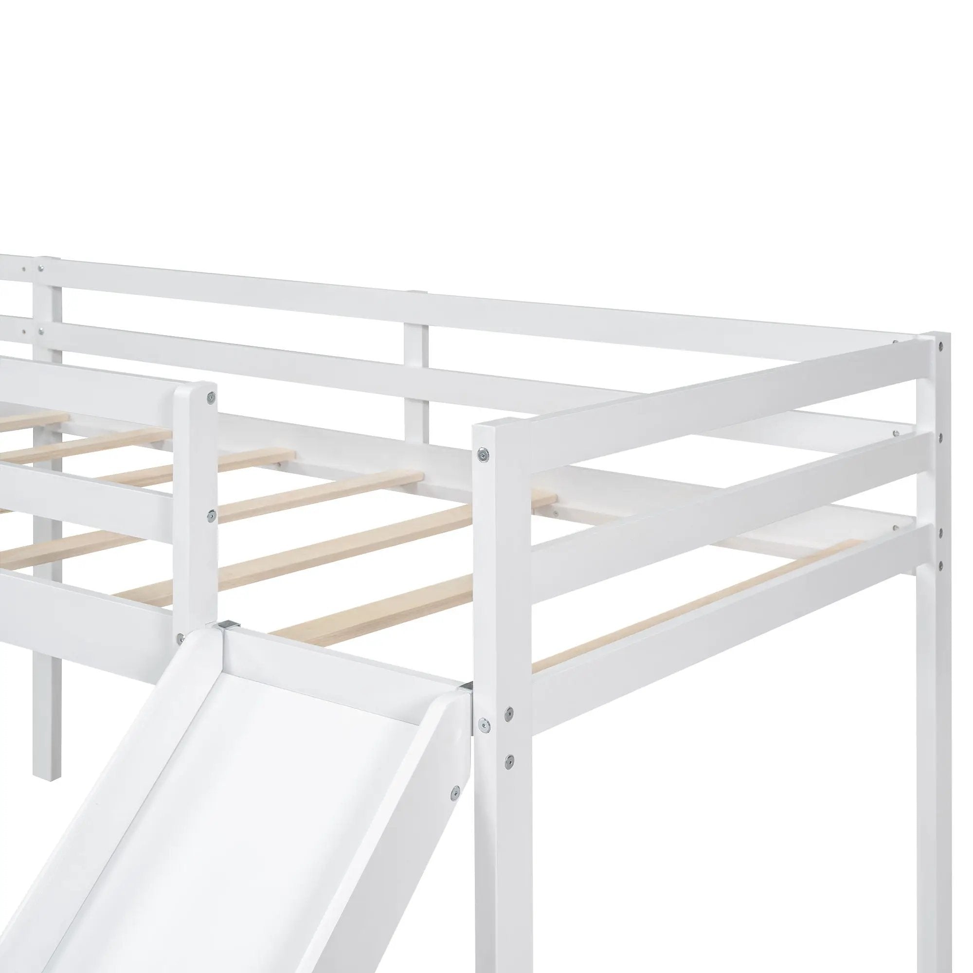 L Shaped Loft Bed With Ladder And Slide