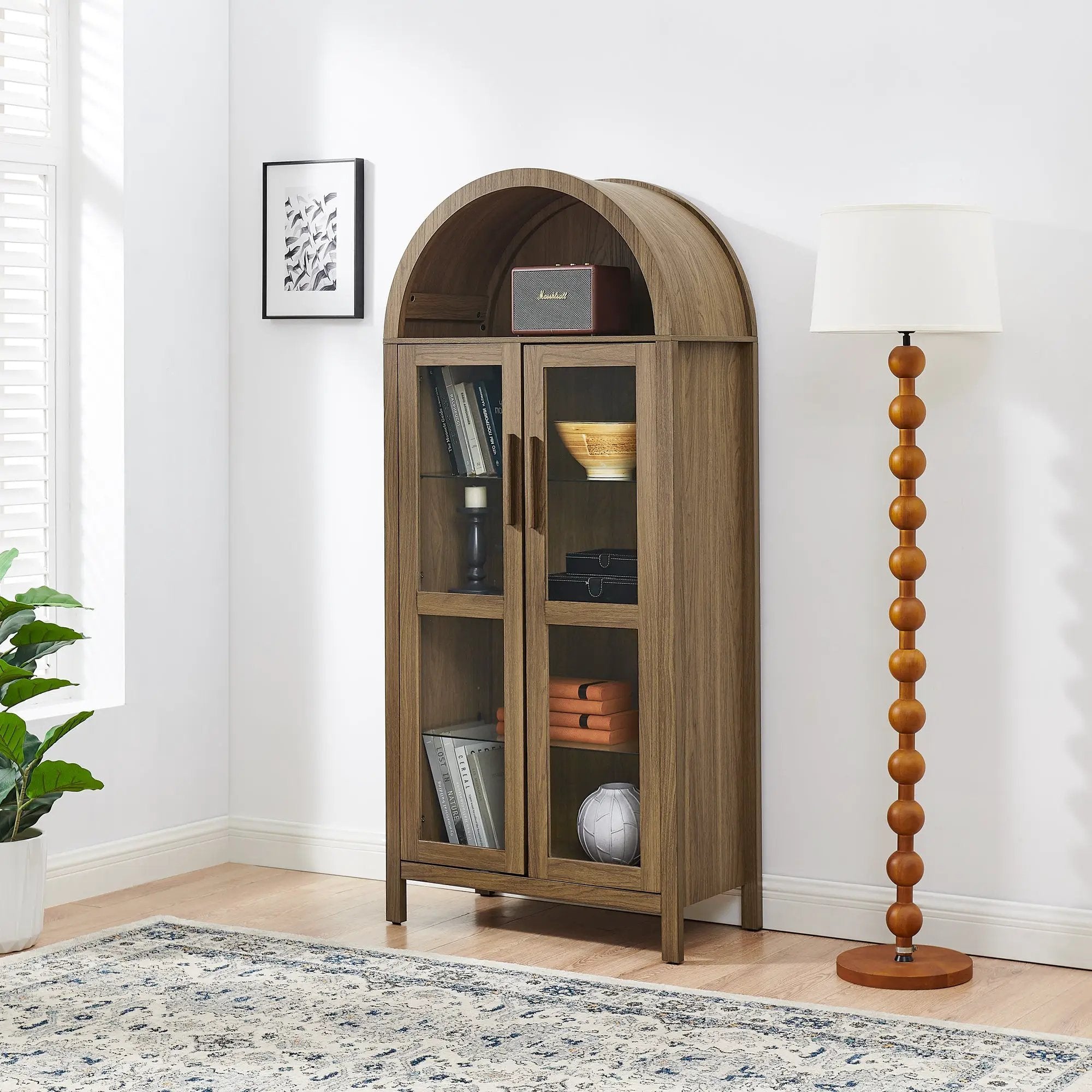 High Arched Storage Cabinet with Lamp by HouseOfZazla