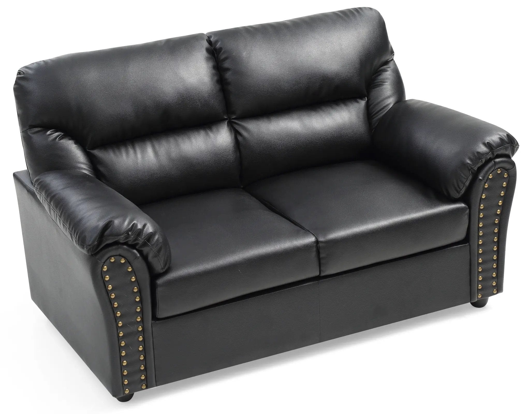 Padded Love Seat For Modern Living - Black by Unique Piece Furniture