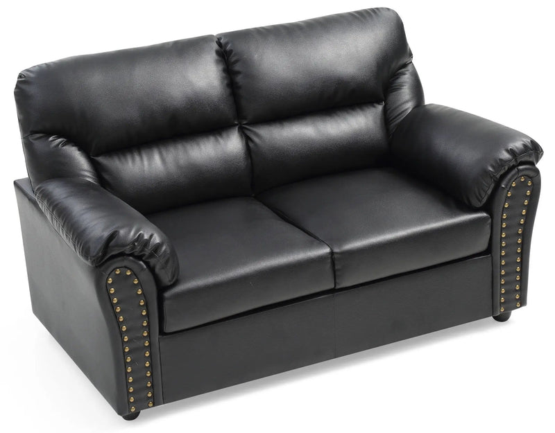 Padded Love Seat For Modern Living - Black by Unique Piece Furniture