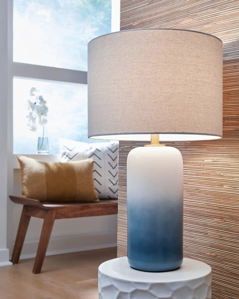 Lemrich - Ceramic Table Lamp - White by Unique Piece Furniture