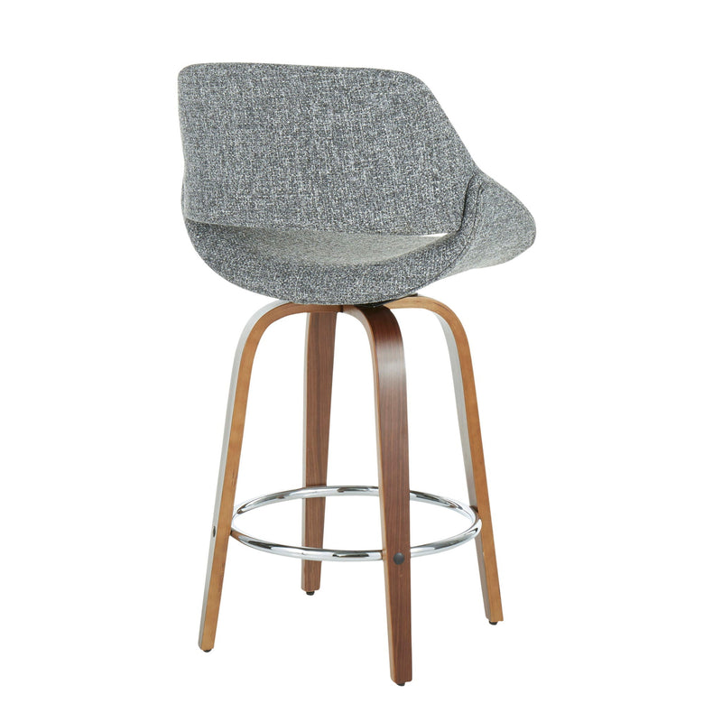 Fabrico - Mid Century Modern Counter Stool (Set of 2) by HouseOfZazla