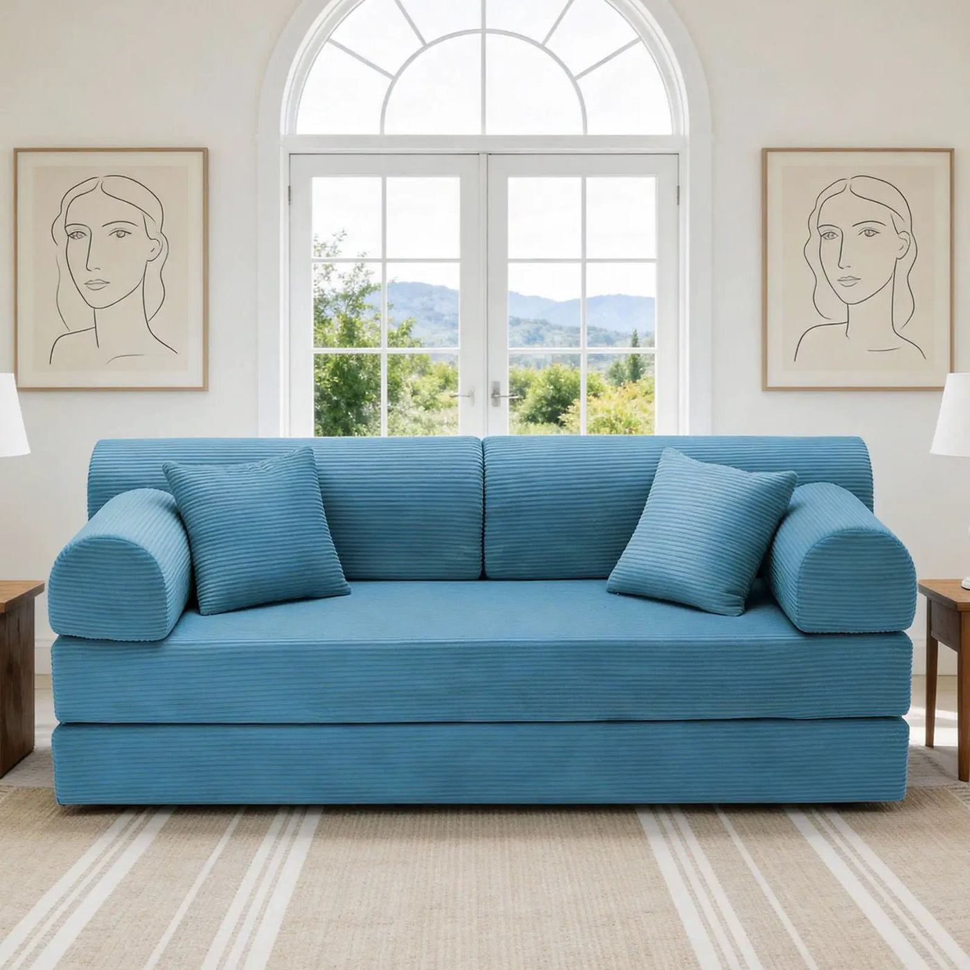 Convertible Sleeper Sofa Bed, Floor Lounge Couch For Living Room by HouseOfZazla