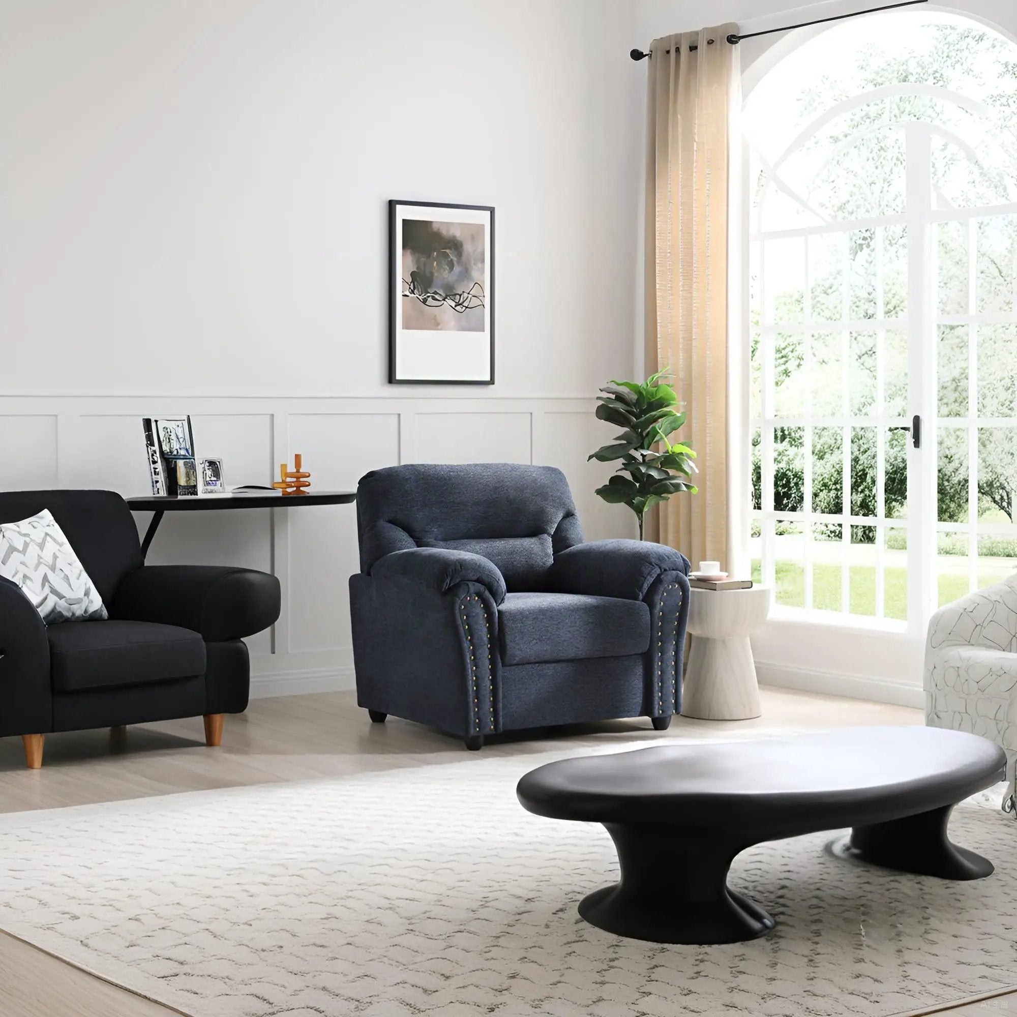 Hamilton - Chair With Hand Applied Nailhead Trim And Pillow Top Arm Cushions by Unique Piece Furniture