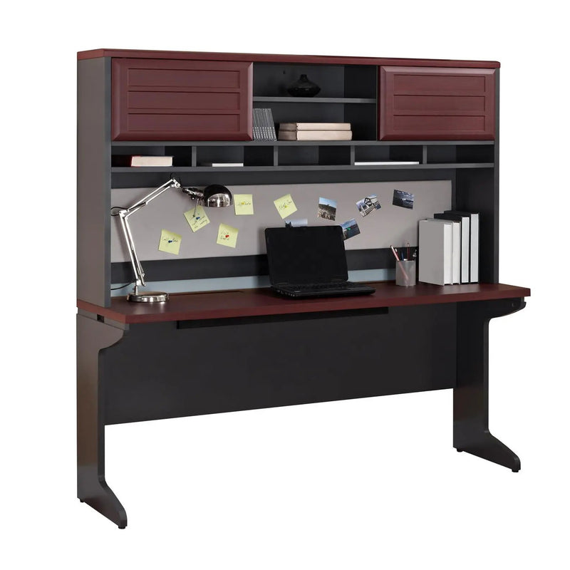 Pursuit - Hutch With Open And Concealed Compartments - Cherry by Unique Piece Furniture