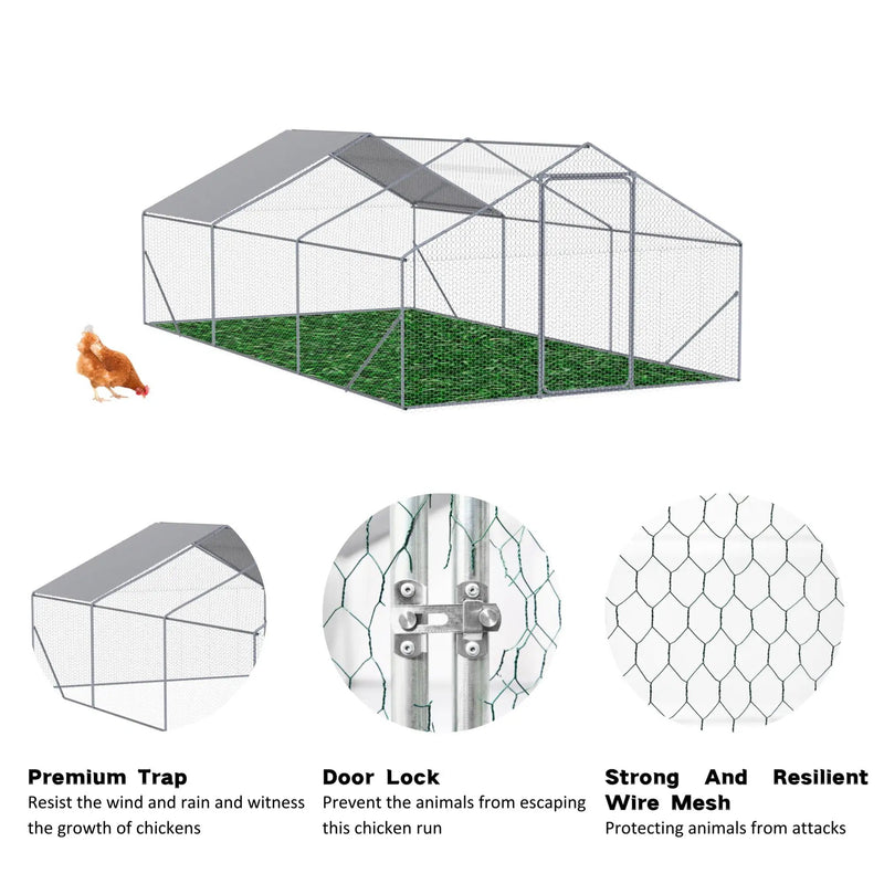 Outdoor Chicken Coop Metal Big Space by HouseOfZazla