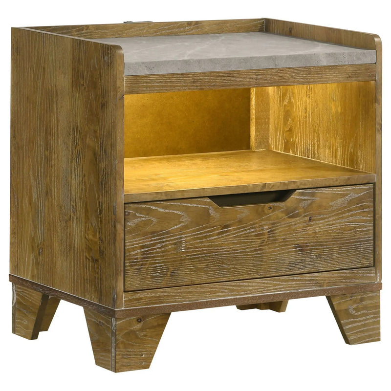 Henderson 5-piece Eastern King Bedroom Set Medium Oak by Unique Piece Furniture