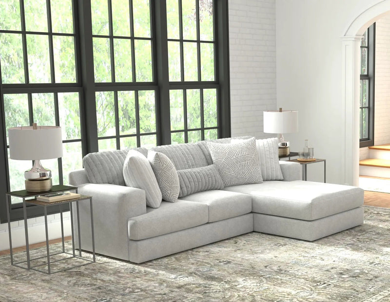 Logan - Upholstered Sectional With Comfort Coil Seating And Accent Pillows Included by Unique Piece Furniture