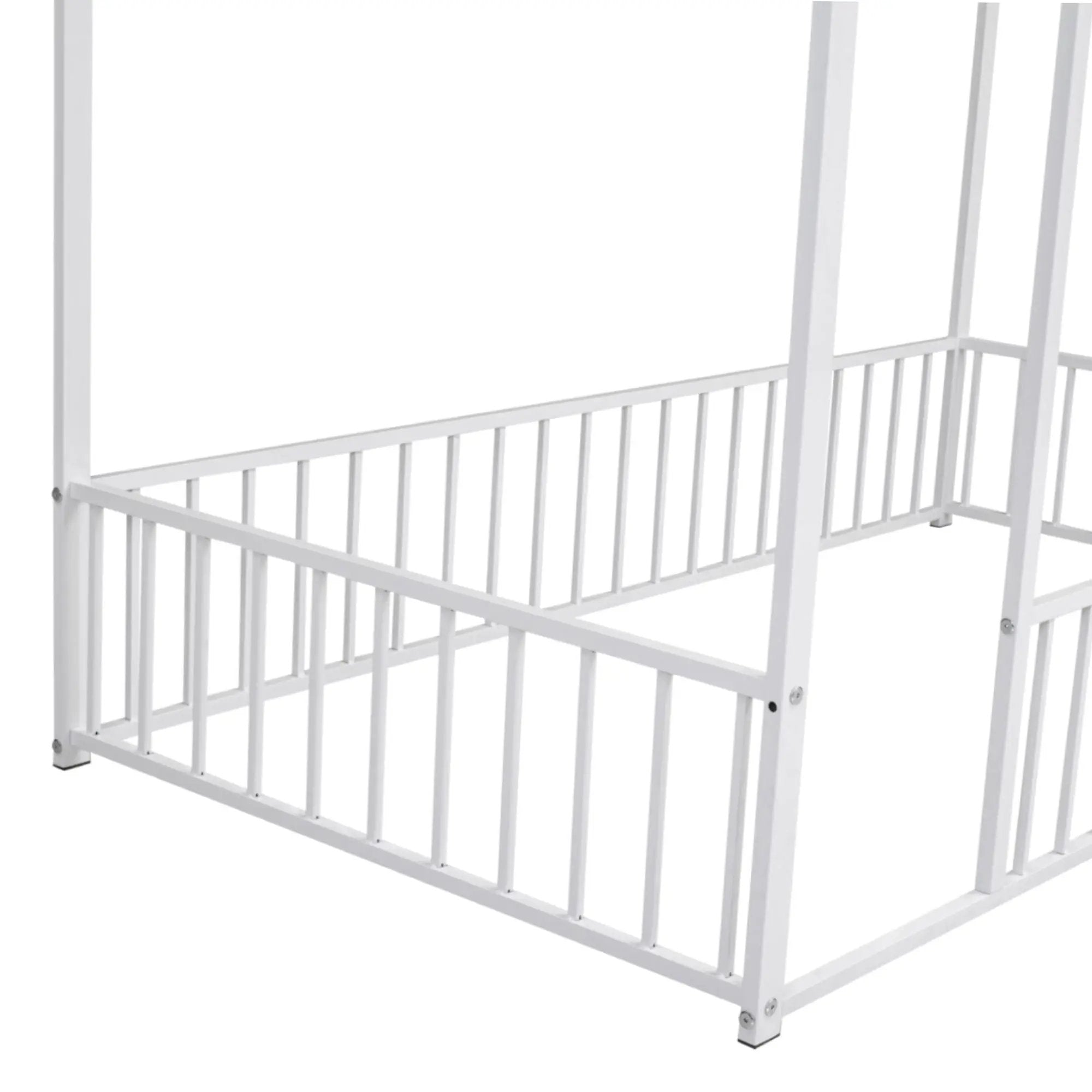 Metal Bed House Bed Frame With Fence by HouseOfZazla
