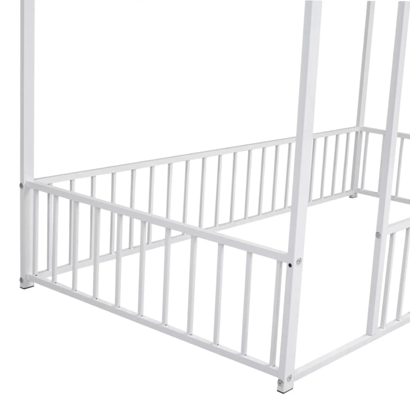 Metal Bed House Bed Frame With Fence by HouseOfZazla